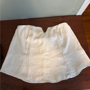 Free people white strapless top
